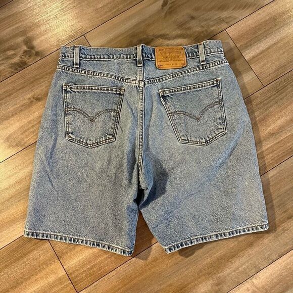 Vintage Levi 550 Light Wash Denim Shorts Men 36 - Picture 4 of 6